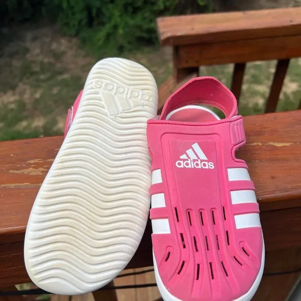 Adidas Youth 2 Closed Toe Pink White Foam Sandals